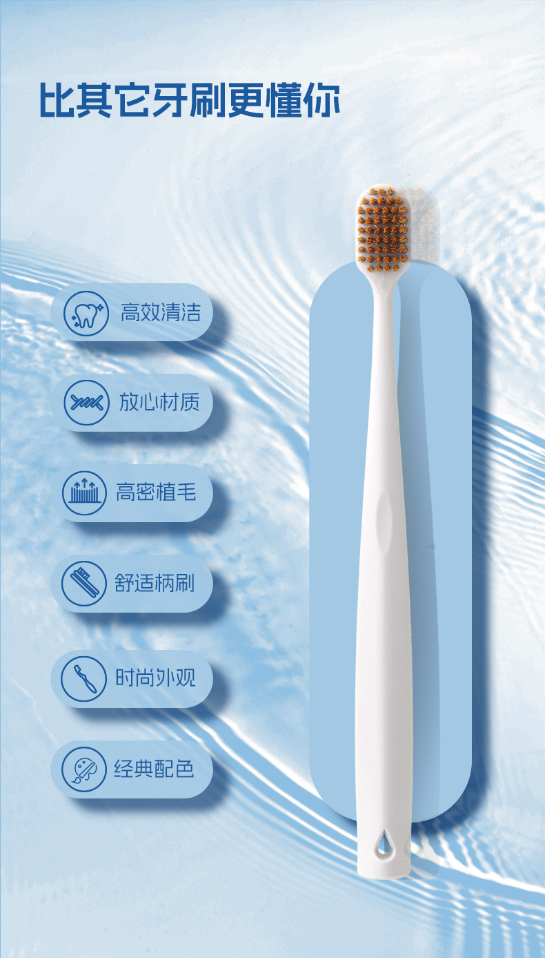 牙刷软毛高级牙刷高效清洁情侣款男女士家用护龈单支装牙刷现货批详情6