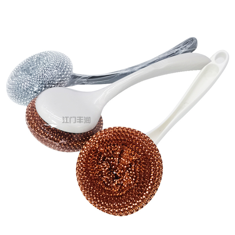 厨房钢丝球洗锅刷长柄可挂式多功能清洁刷家用洗碗球PET清洁刷详情7