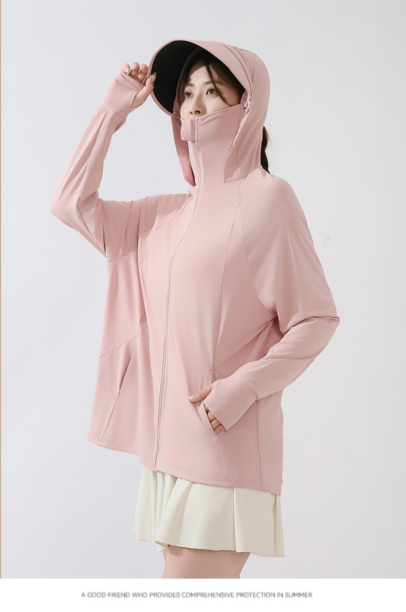 This is the same style of summer outdoor sun-protective clothing for both men and women. It is a loose and large-sized sun-protective garment with ice silk pic 26