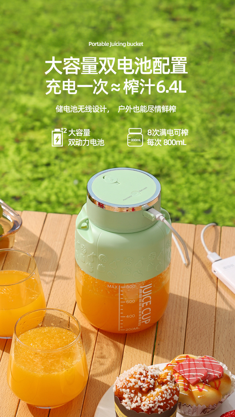 便携榨汁杯小麦秸秆雪人沙榨汁机榨汁杯详情13