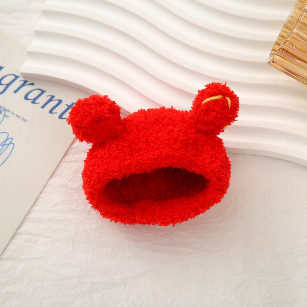 卡通毛茸茸迷你公仔服饰创意手工玩偶小娃衣软糯可爱换装头套配饰详情17