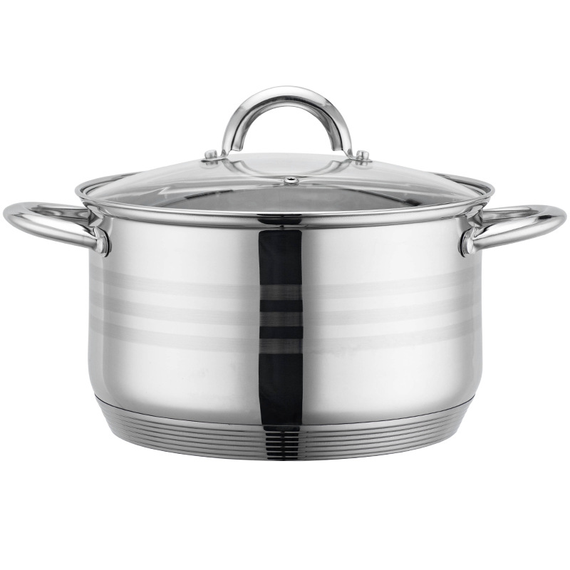 跨境不锈钢12件套锅线柄奶锅不锈钢汤锅蒸锅详情11