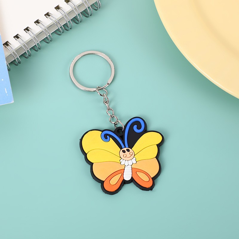 跨境热卖蝴蝶软胶钥匙扣儿童钥匙扣幼儿园小学生开学日分享详情5