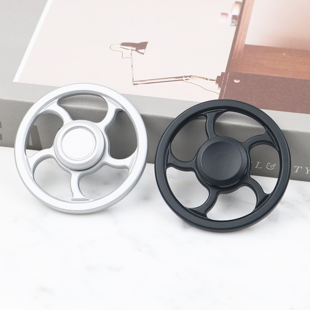 金属风轮旋转陀螺创意解压玩具佛莲星盘七彩指尖陀螺桌面摆饰批发详情14