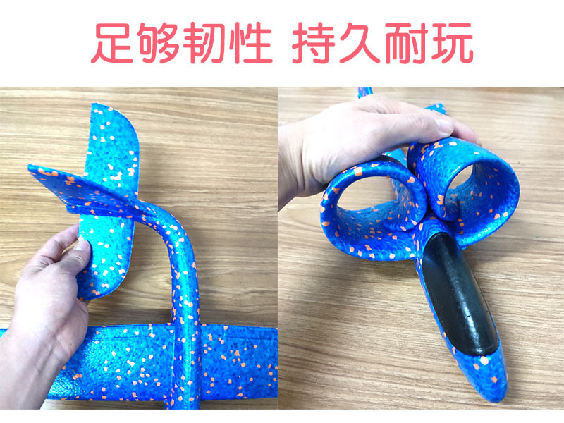 大号儿童手抛泡沫飞机发光全身灯小号耐摔滑翔机回旋带灯户外玩具详情2
