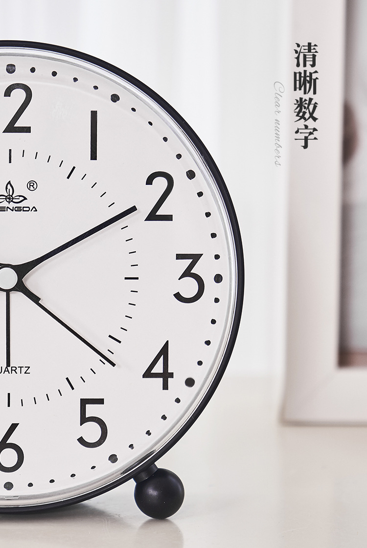 简约台式钟大尺寸数字钟表桌面学生闹钟A319-A320详情8