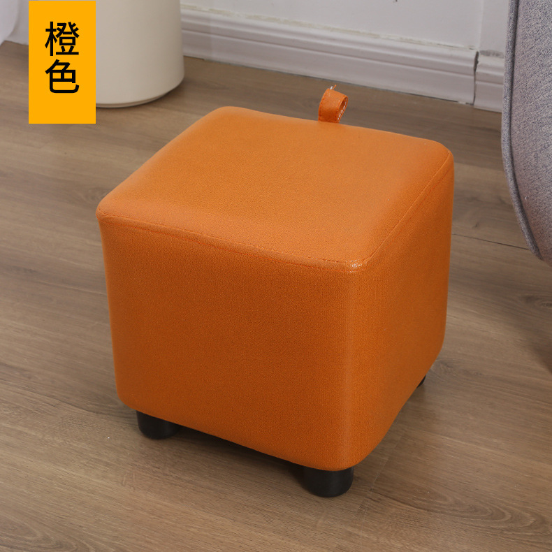 厂家批发方型家用换鞋凳简约矮凳布艺小凳子客厅坐凳穿鞋凳加logo详情17