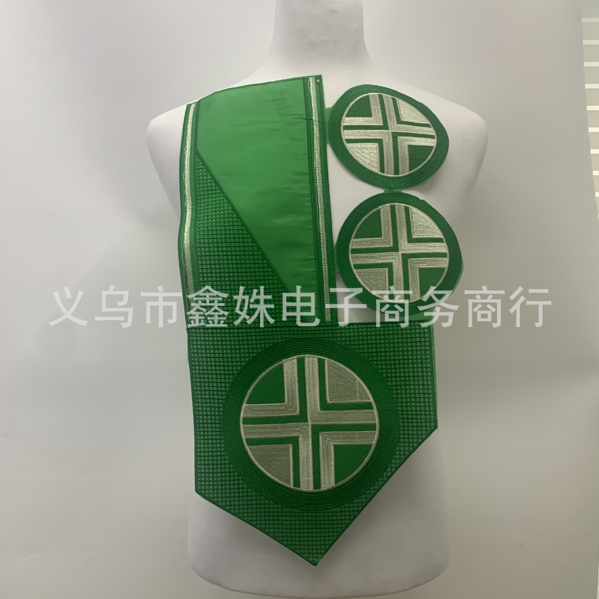 Rectangular embroidered circular collar stage costume accessories in stock in multiple colors pic 3