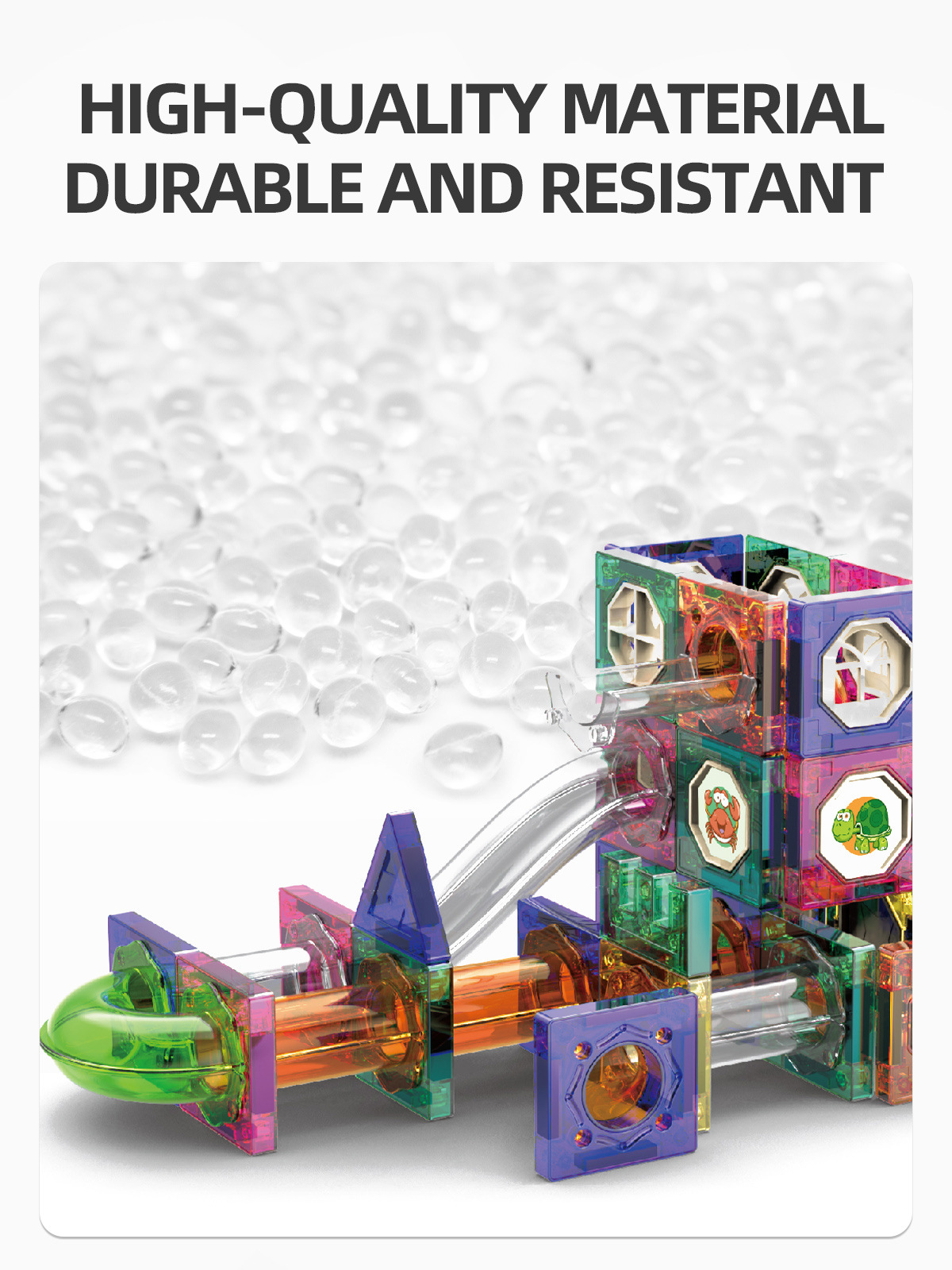 <北美热卖>滑道滚珠磁力片积木跨境亚马逊智力拼装男孩玩具礼物详情7