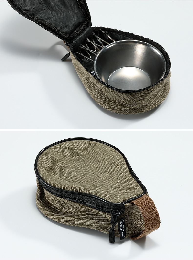 柯曼S220-BB野营户外露营加厚棉帆布雪拉杯雪拉碗收纳包收纳包详情5