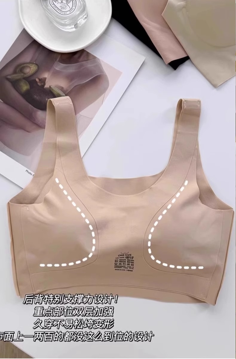 皇帝的新装！夏季无痕薄款粉底液内衣女无钢圈透气舒适大码文胸罩详情32
