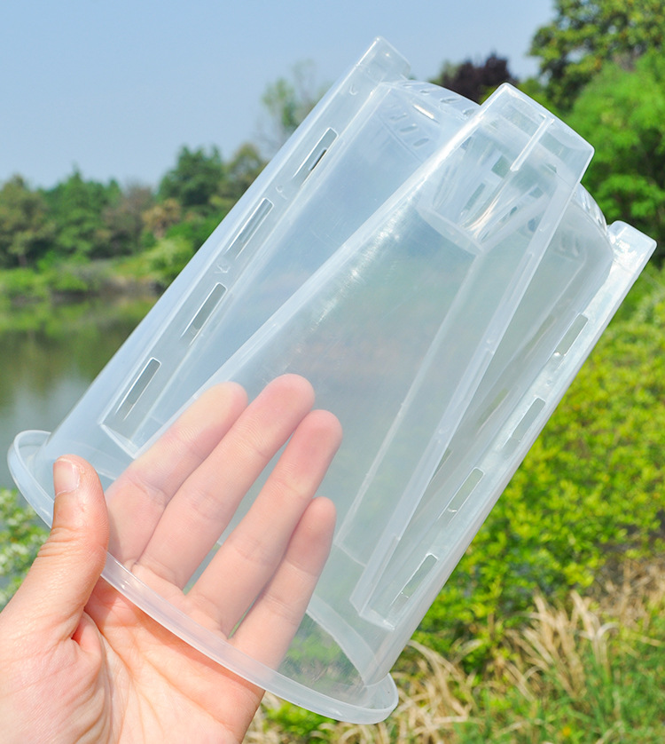 蝴蝶兰专用花盆空气柱透明青山盆特大号大口径塑料圆形桌面高花盆详情13