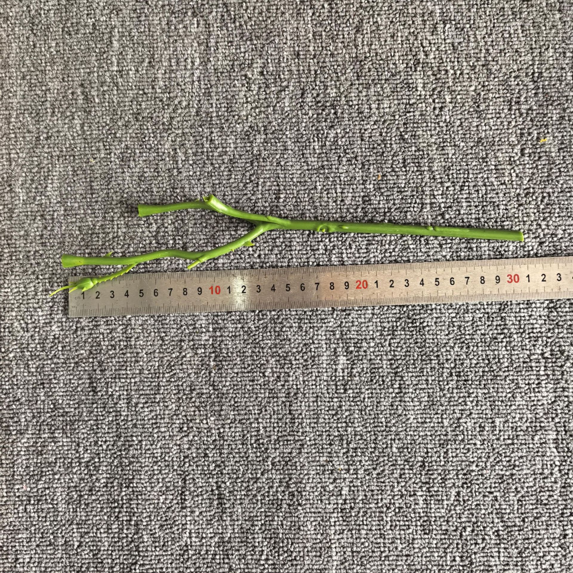 仿真花杆三头玫瑰塑料假花枝31厘米办公文化园艺配件批发详情21