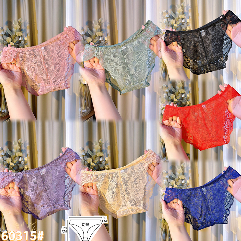 Best-selling seamless lace stretch women's underwear, French pure and fine lace straps, breathable and comfortable. 60315 pic 8