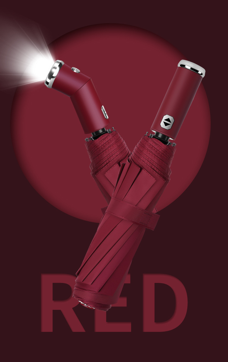 Umbrella printing fully automatic LOGO three-fold umbrella, large business black vinyl folding advertising gift, umbrella printing word gift box pic 22