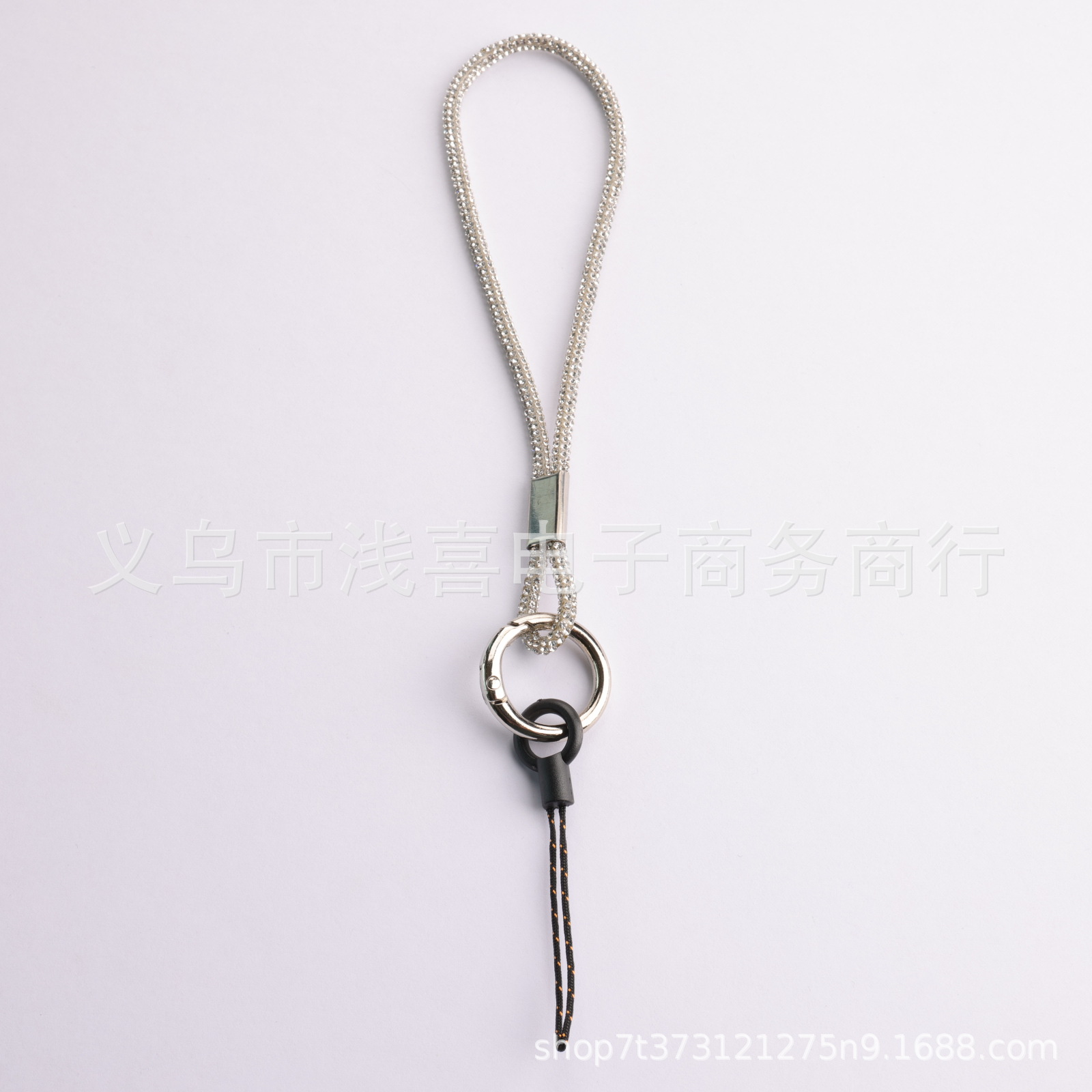 欧美新款手机挂链高级感奢华镶水钻链满闪钻证件吊牌绳手机挂链绳详情8