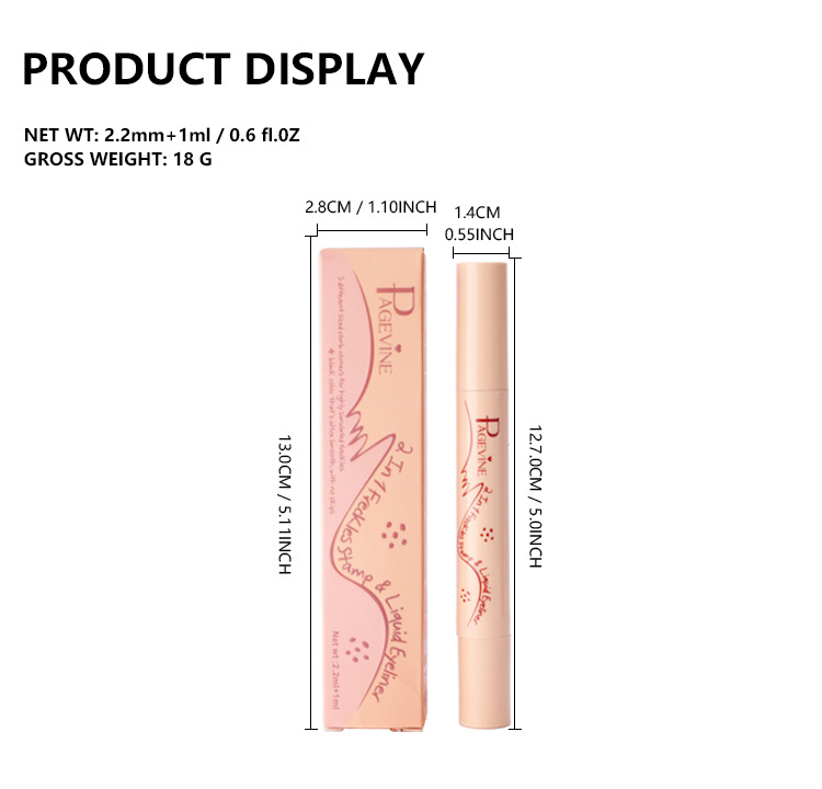 跨境专供双头仿真印章雀斑笔自然显色速干防水易上色点斑笔眼线笔详情11
