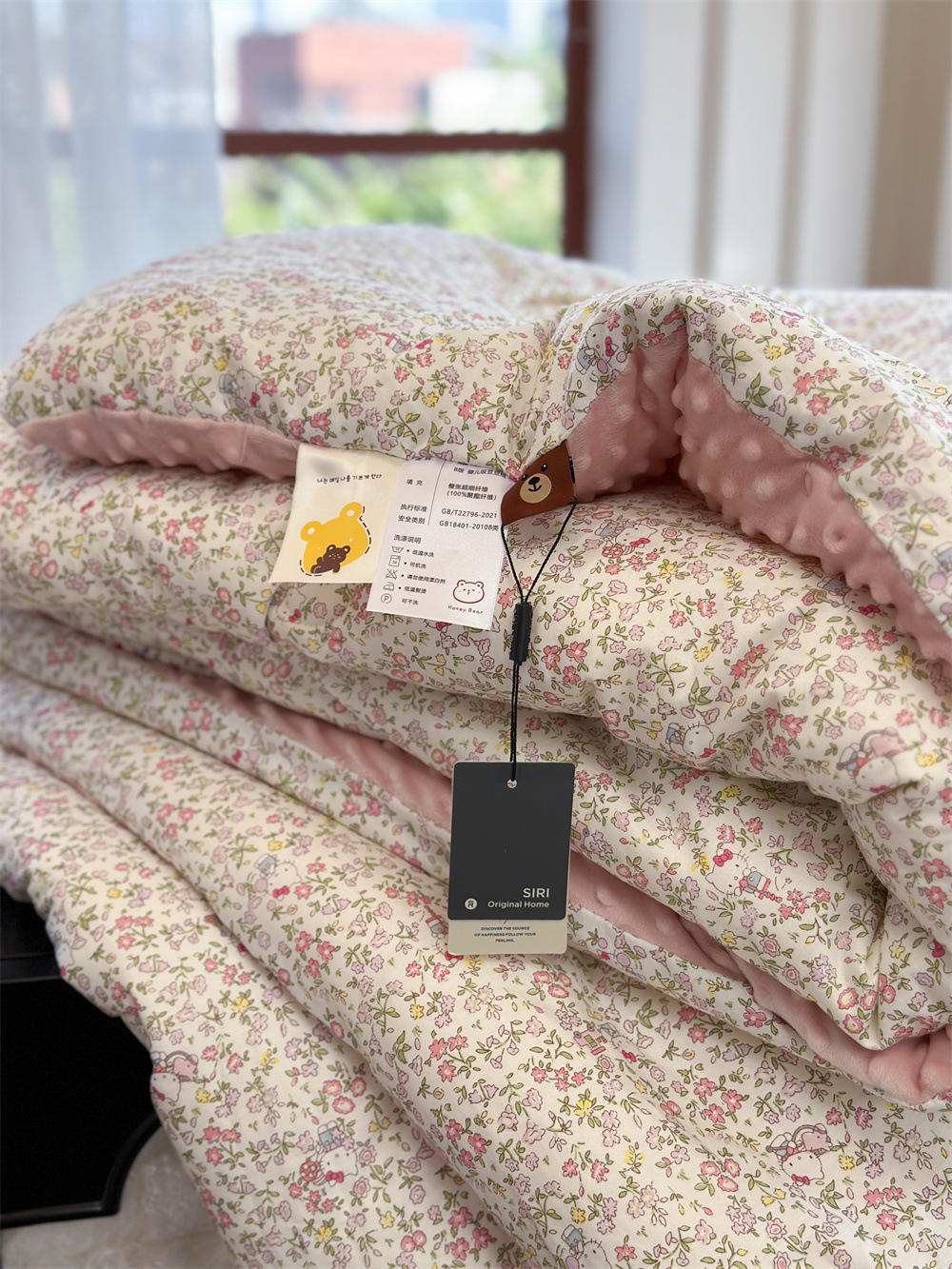 13372 All-cotton cartoon small floral print spring and autumn quilt soothing, bean quilt warm and fleece winter quilt core pic 56