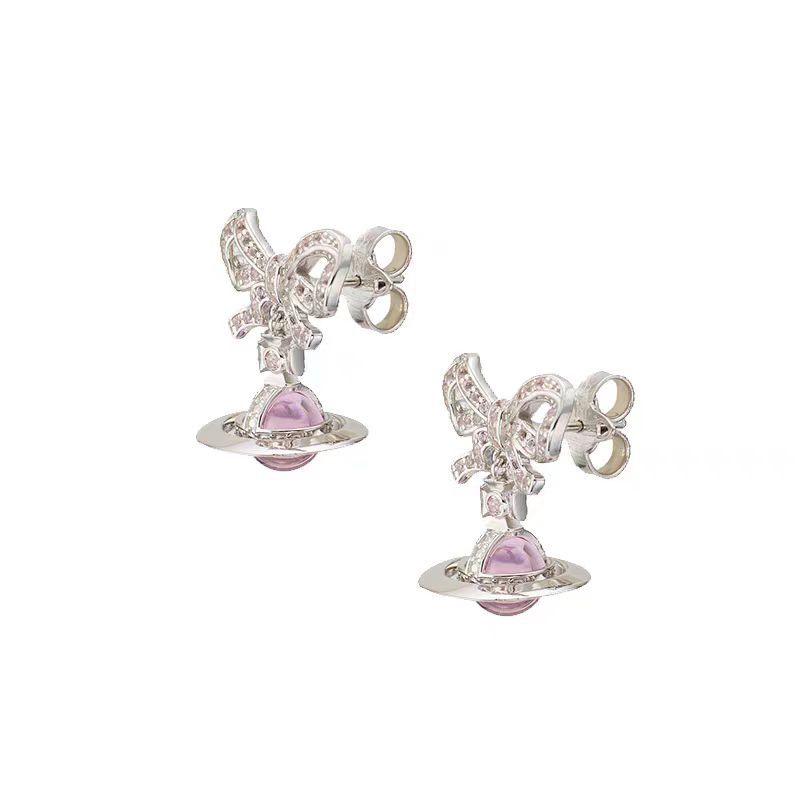 vivienne西太后土星项链orb 立体毛衣链蝴蝶结锁骨链精致时尚详情5