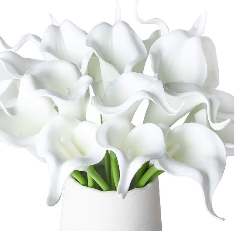 跨境爆款PU马蹄莲迷你马蹄莲高仿真逼真马蹄莲手感马蹄莲仿真花详情20