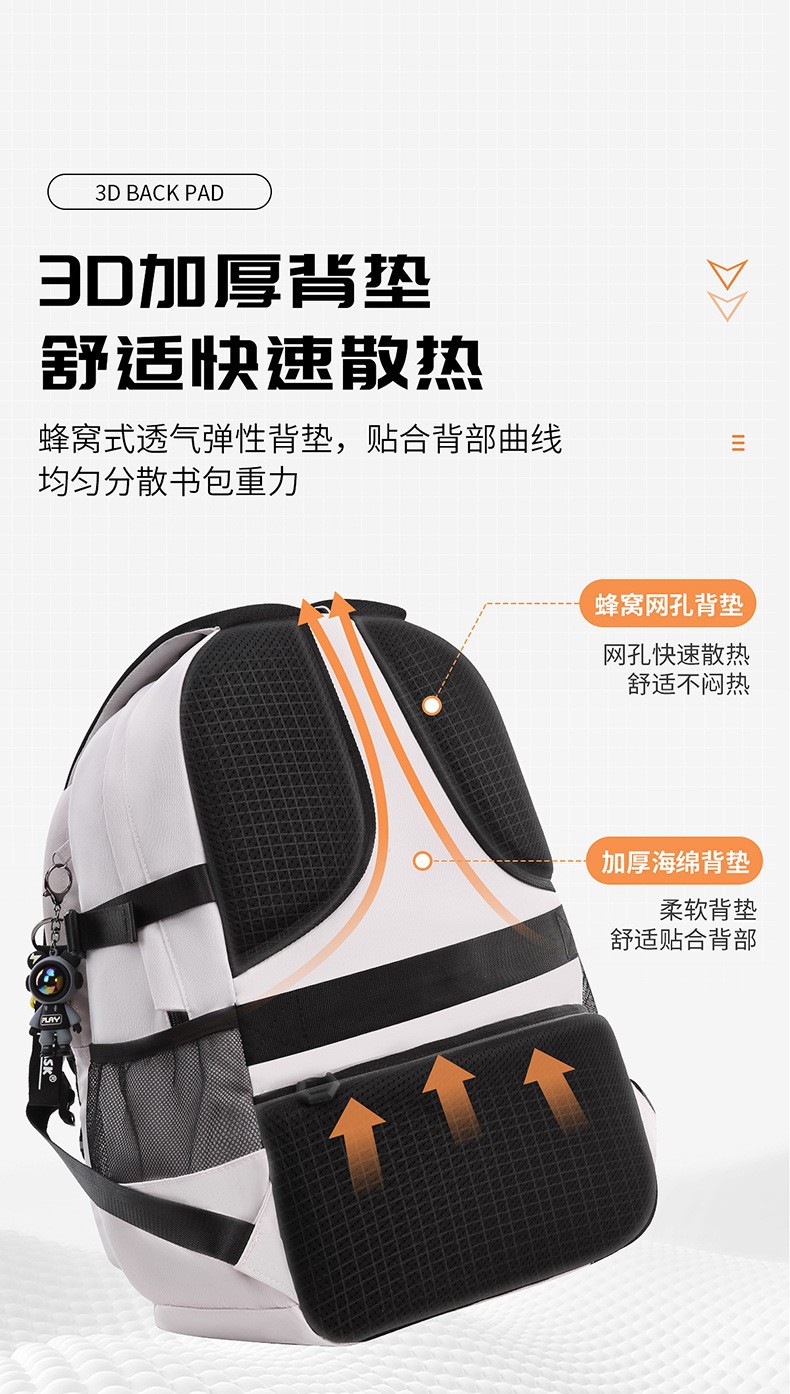 小学生初中生背包男减负护脊中学生书包新款高中女生大容量双肩包详情16