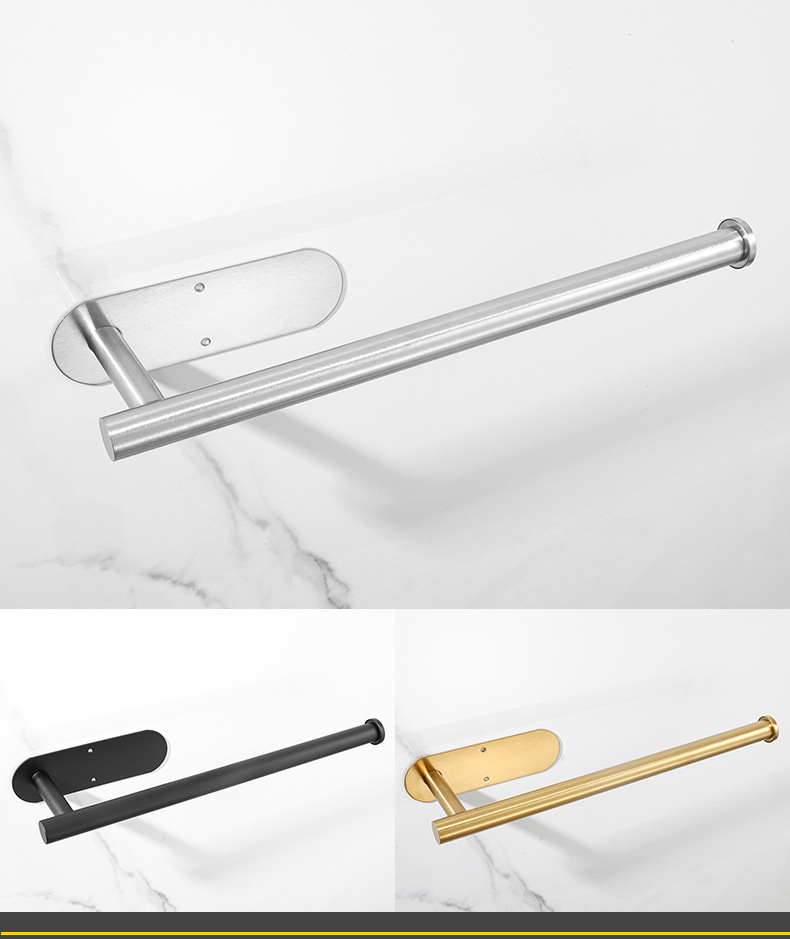 跨境纸巾架不锈钢厕纸架卷纸架免打孔卫生间壁挂厕所浴室纸巾杆详情13