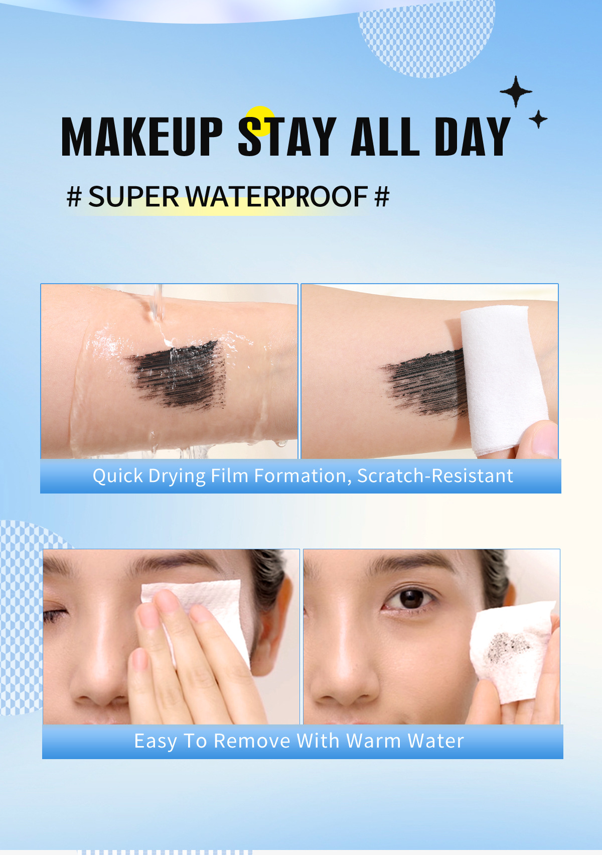 The cross-border BOB mascara is not prone to smudge, curling, and is waterproof and long-lasting pic 7