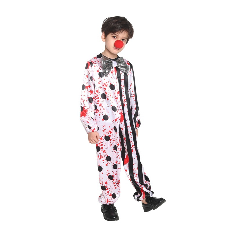 The Haunting Clown cosplay one-piece costume Halloween horror role-playing stage performance costume B-0302 pic 2