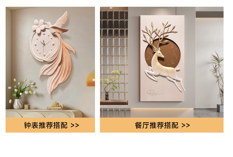 Light luxury and simple sofa, living room background wall decorative painting, Nordic living room bedroom art hanging painting, relief headboard light mural pic 22