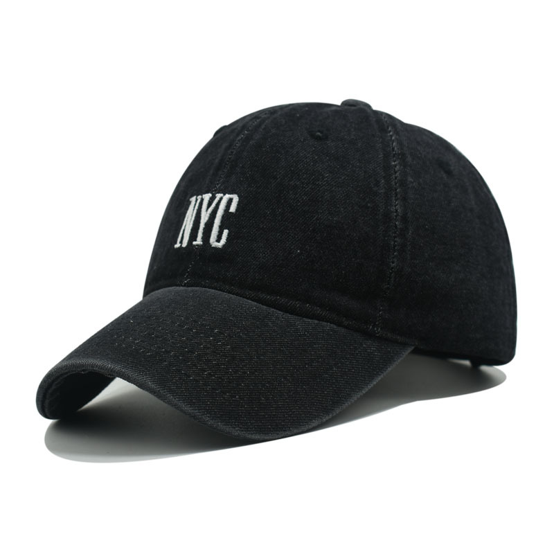 外贸NYC刺绣男女复古鸭舌帽 水洗牛仔棒球帽 绣花做旧户外遮阳帽 成人帽款时尚潮流详情8