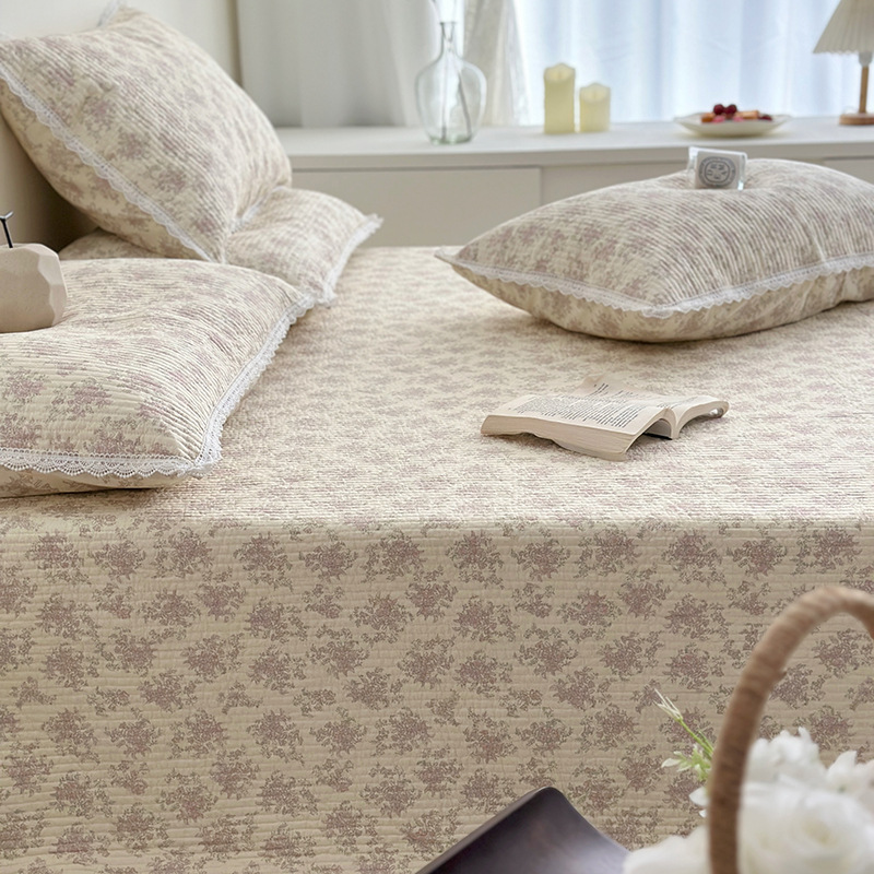 Lisa series, a three-piece set of all-cotton high-temperature sand-washed cotton bed cover, is skin-friendly, breathable and suitable for all seasons pic 34