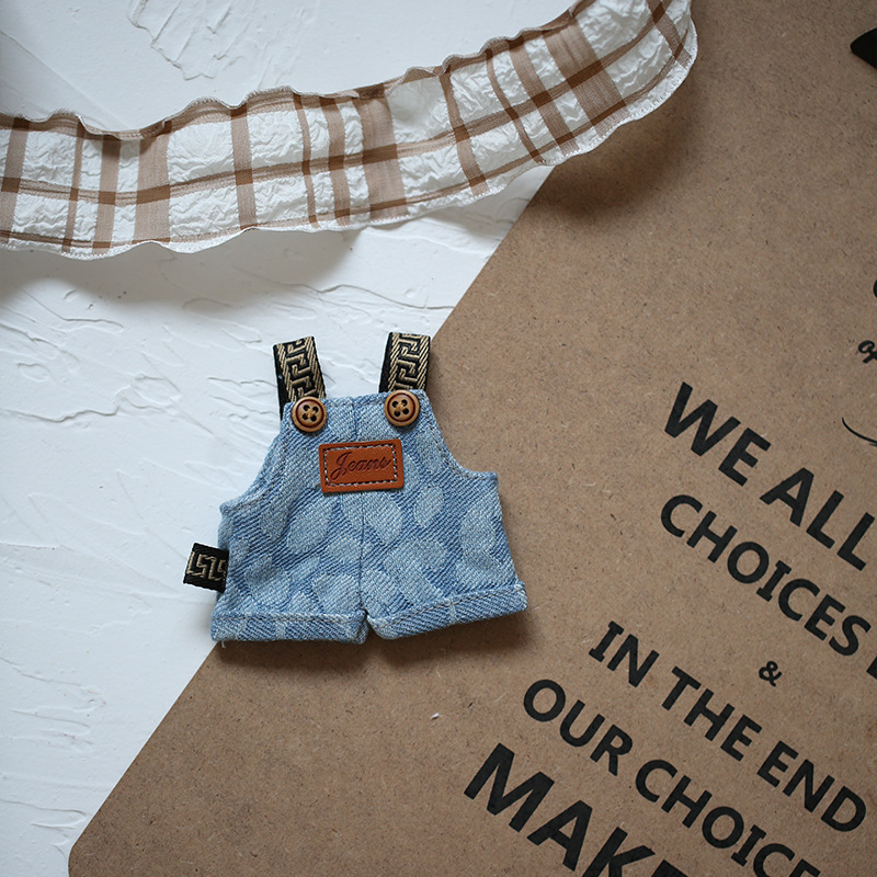 Cotton doll shorts fashion dress-up outfit Y065 Three types of overalls doll clothes dress-up game doll clothes pic 1