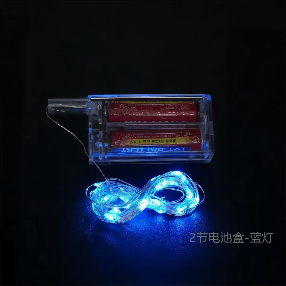 Battery box, led light string, copper wire light string, cake decoration gift box, light strip, Christmas color light, No. 5 battery box pic 12