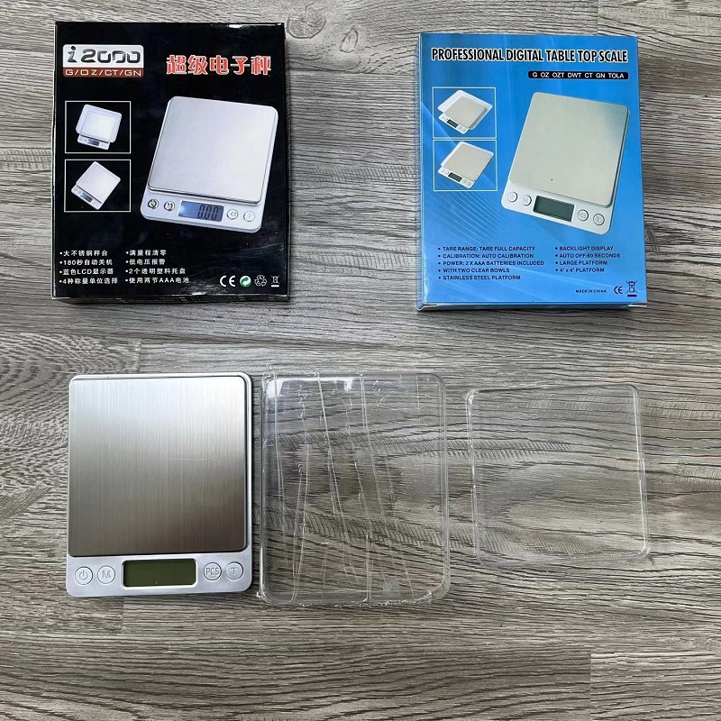 i2000 electronic kitchen scale, gram baking scale, double tray, household stainless steel, gold gram scale, portable jewelry scale pic 20