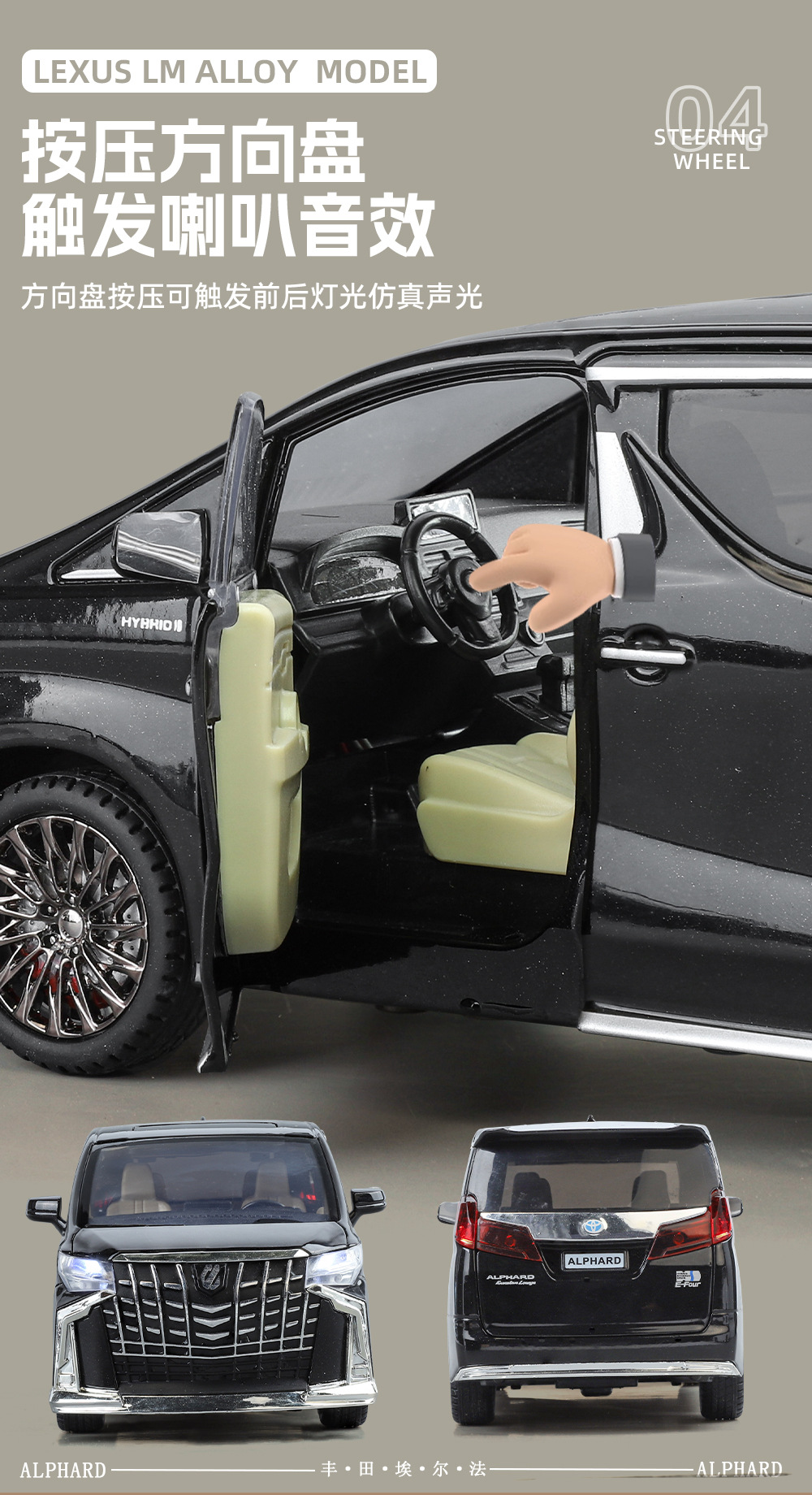 Модель коллекционной машины toyota elphv с дистанционно управляемой акустической моделью pic 8