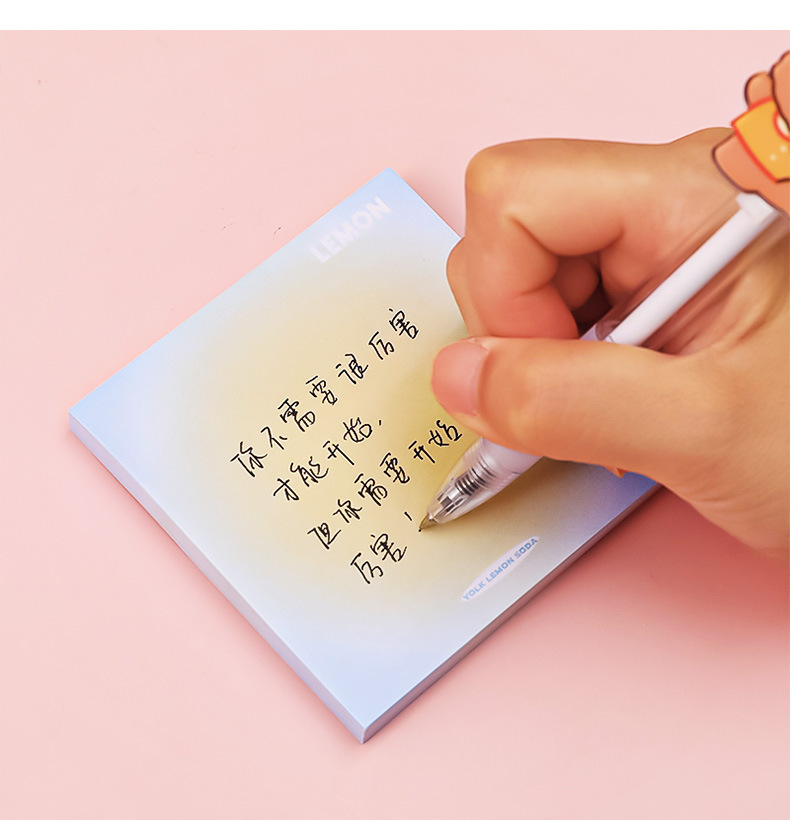 Gradient color sticky note paper, student n times blush, gradient planner sticky note book, student planner halo sticky note paper pic 13