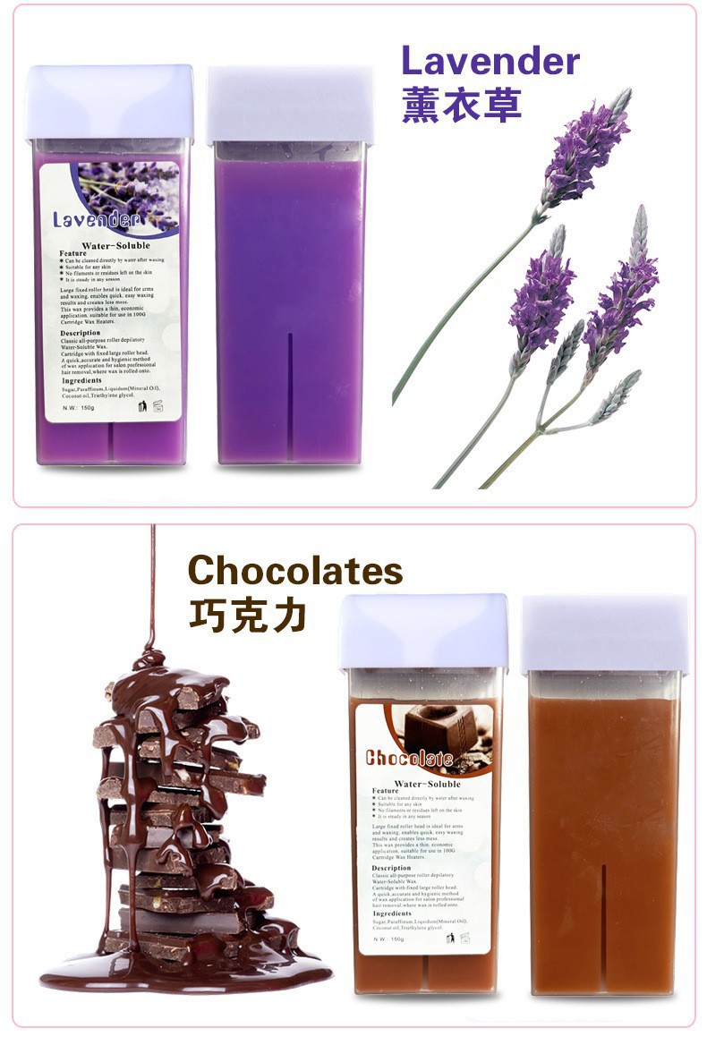 Wholesale of 100G cross-border hair removal soft wax, hair removal honey wax, hair removal box wax, single handheld hair removal machine wax pic 8