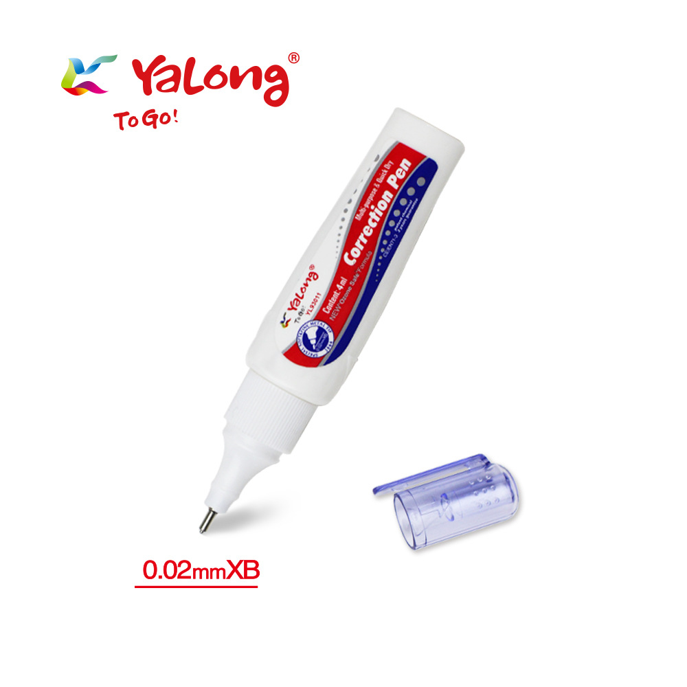Yalong original design mini size 4 ml quick drying office students can use metal tip correction pic 4
