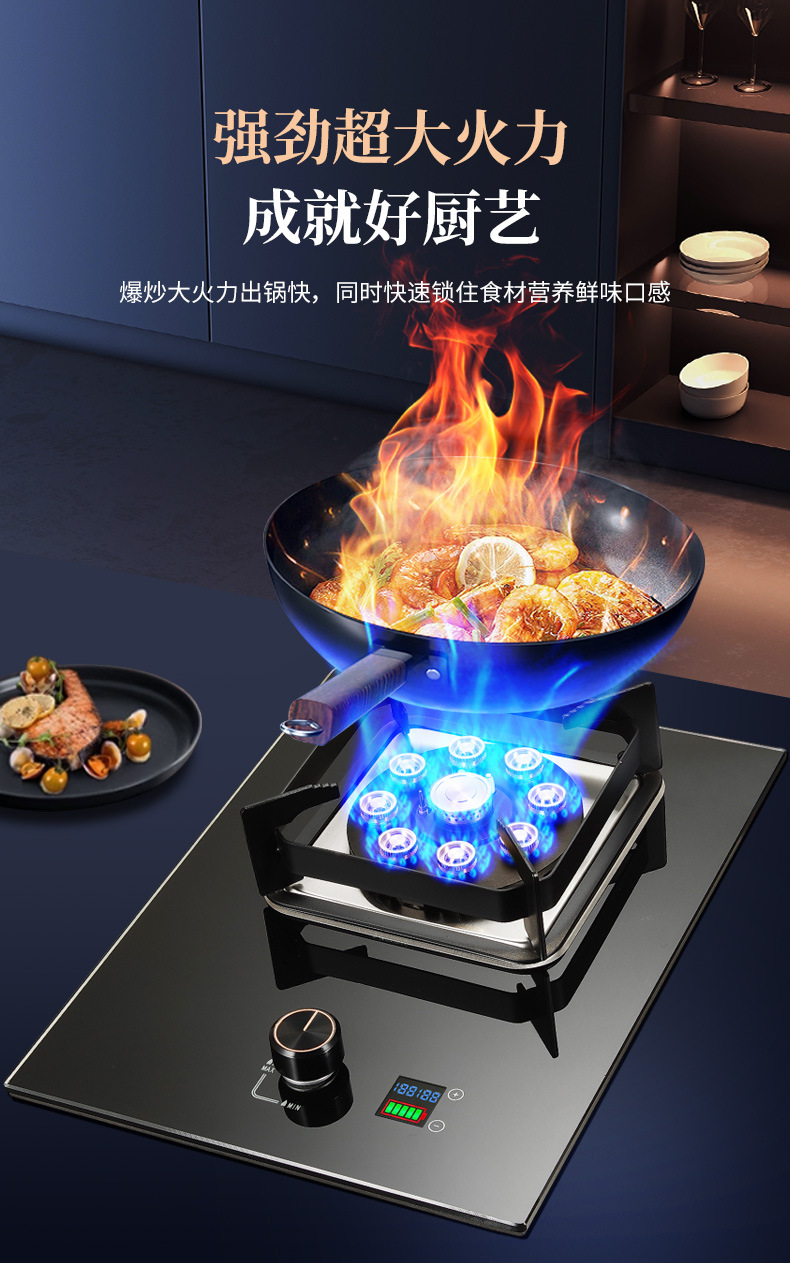 燃气灶单灶家用灶具猛火炉具液化气灶天然气煤气台式嵌入式两用详情4