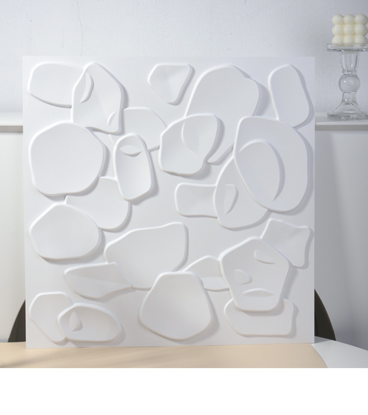 3D wall panel立体浮雕背景墙板贴客厅餐厅办公室民宿酒店KTV展厅遮丑墙壁PVC板跨境3D墙板绿生新材料详情12