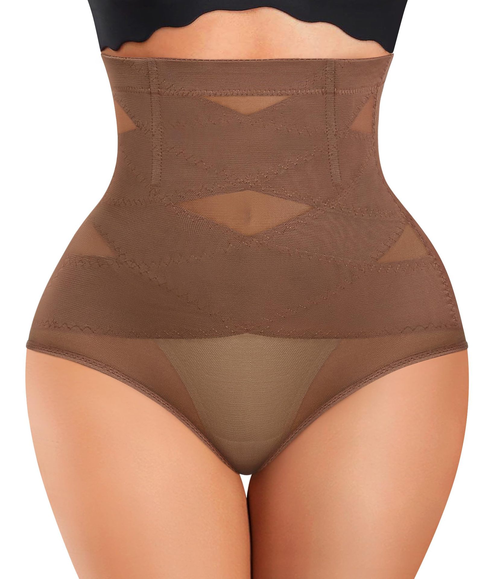 亚马逊薄款美体塑形连体衣提臀收腰收腹内裤女无痕性感塑身束腰裤详情8