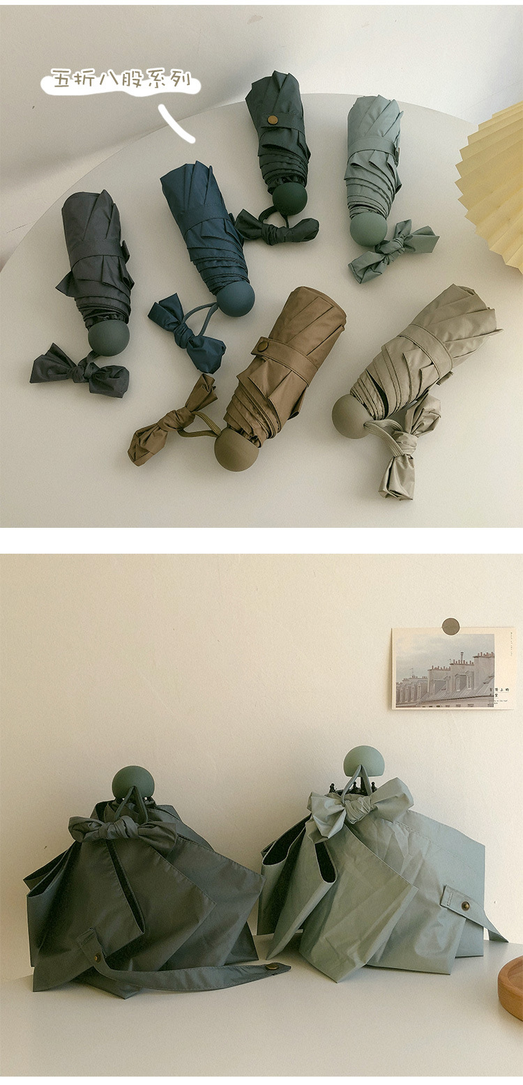 口袋胶囊五折晴雨伞两用小巧便携印刷logo遮阳太阳防晒防紫外线女详情7