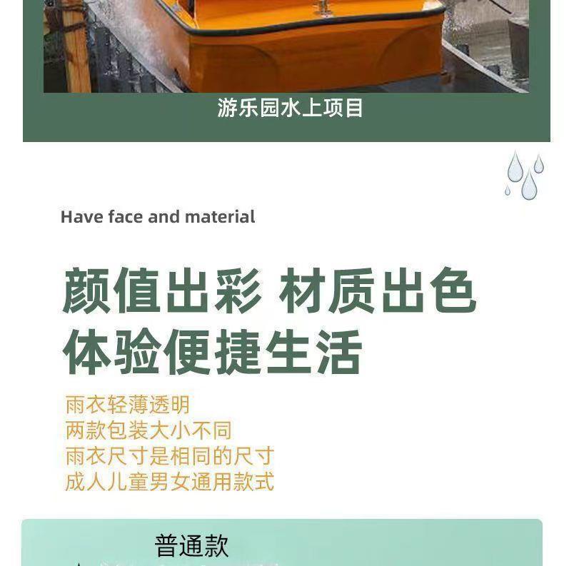 压缩便携卡片式雨衣成人男女长款rain coat全身防英文一次性雨衣详情10