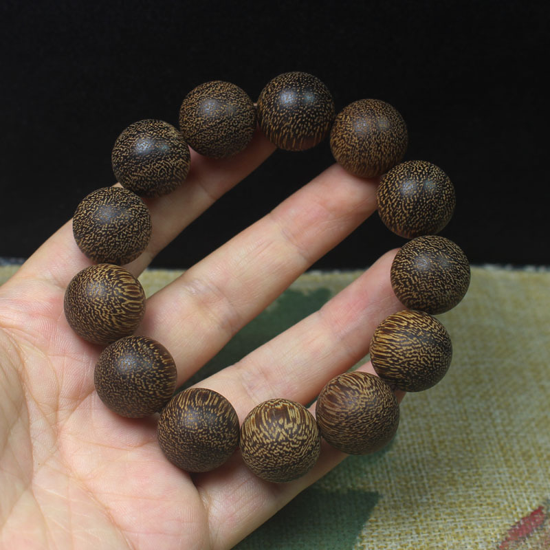 沉香木圆满款20mm手串老型珠算盘珠手链国风文玩佛珠念珠手饰详情8