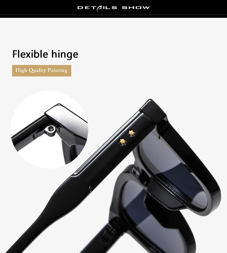 Midin Little Star leg sunglasses, anti-blue light computer glasses, sunglasses for men and women without makeup, big face slimming, flat eyes pic 6