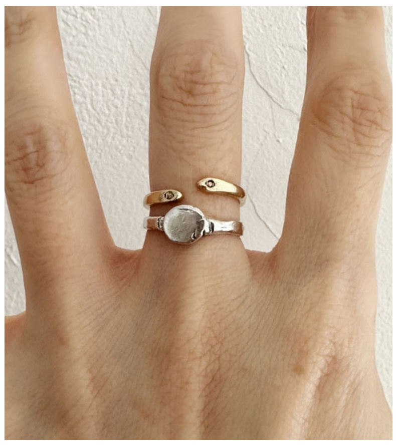 S925纯银韩版小众设计感复古做旧戒指韩系简约博主款个性指环批发详情4