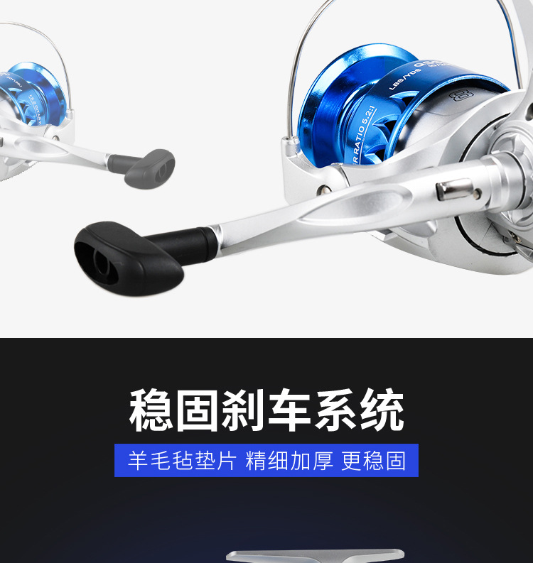 科迈龙QS1000-7000塑料头纺车轮路亚鱼线轮海竿轮抛竿渔轮详情8