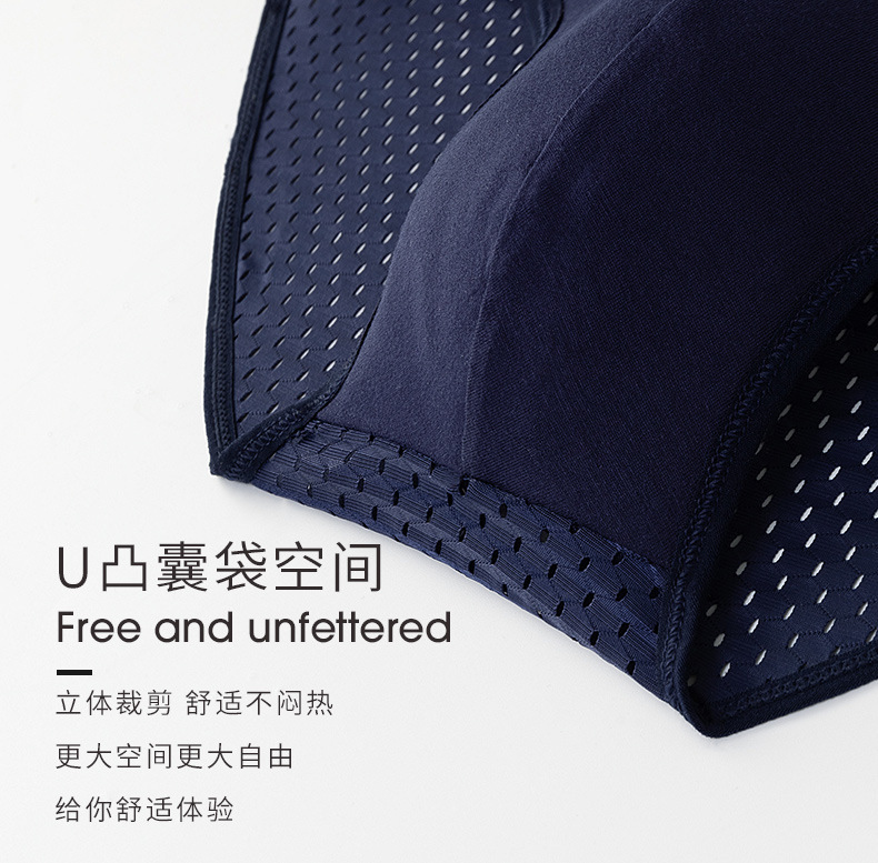 男士内裤男三角裤冰丝透气网孔眼性感超薄男生底裤衩潮男内裤短裤详情18