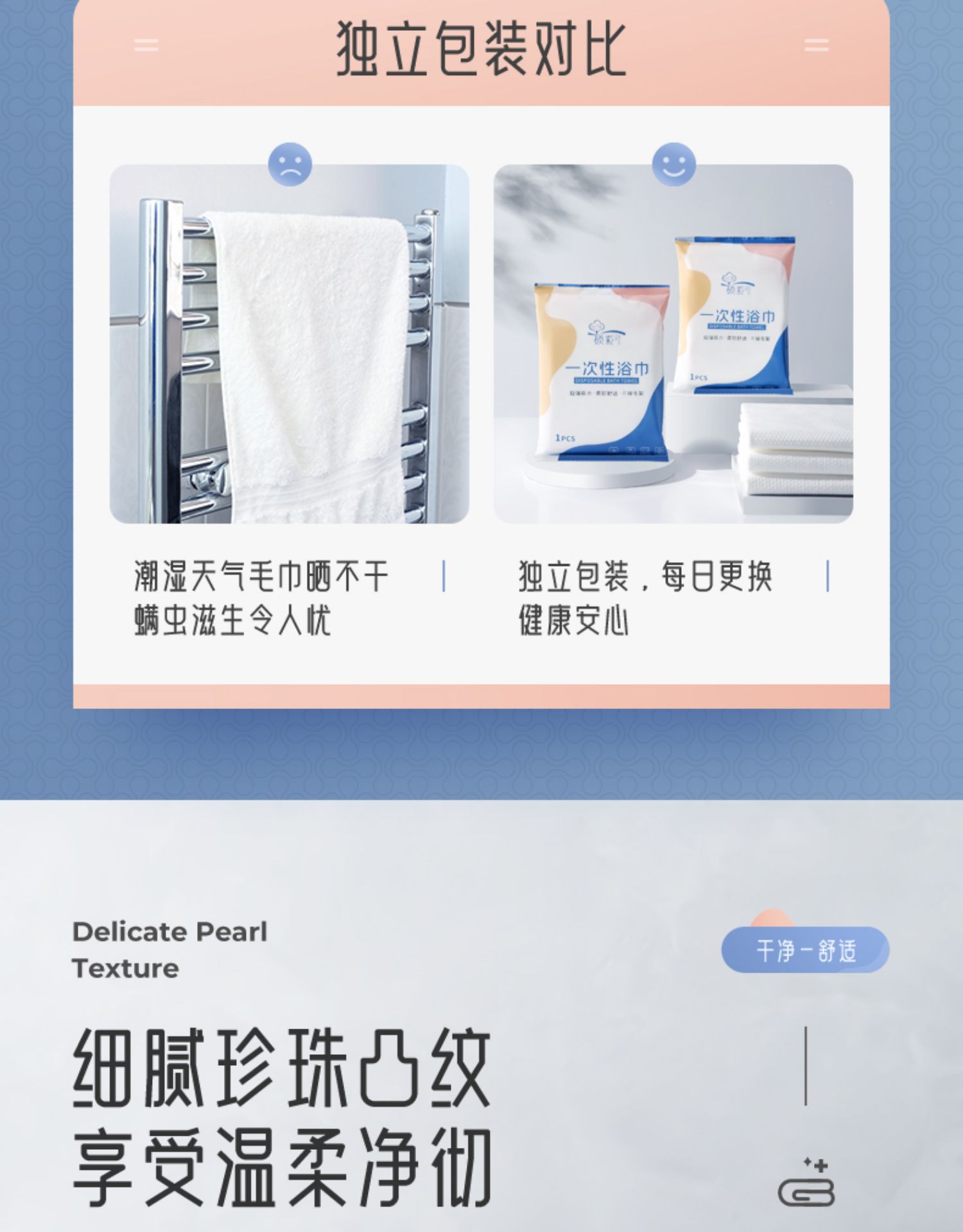 Disposable towel and bath towel set, individually packaged for travel, made of pure cotton, compressed, absorbent, thickened and enlarged, specifically for hotels pic 11