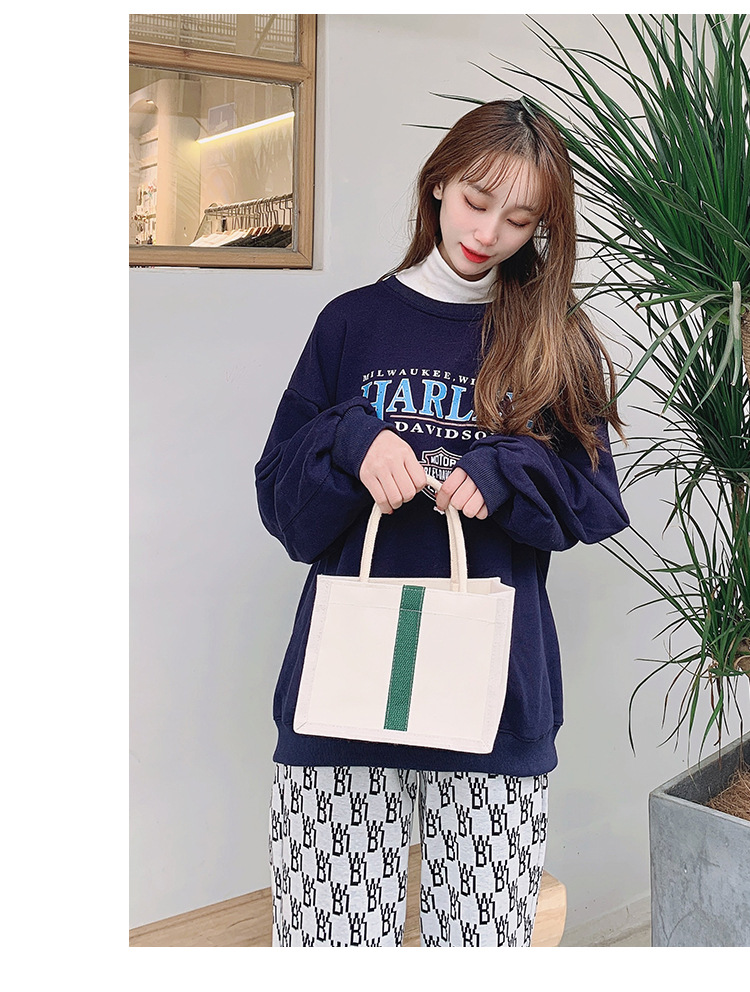 Wholesale of laminated canvas bags in stock, eco-friendly hand-held canvas bags, single-shoulder hand-painted canvas bags with logo printing, cotton and linen bags pic 22